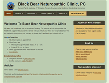 Tablet Screenshot of blackbearnaturopaths.com